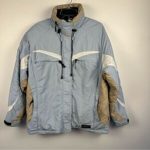Killtec Women’s Size 12 Light Blue and Tan Winter Jacket Ski Snowboard Outdoor
